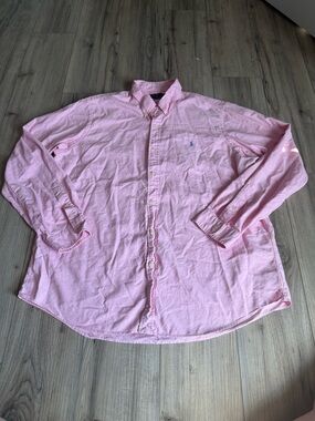 Ralph Lauren Classic Pink Button-Down Long-Sleeve Shirt Size XXL